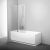 Шторка для ванны CVS2-100 левая белый+стекло Transparent Ravak в Ейске