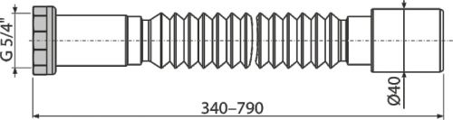 Alca Plast A740 Гибкое соединение 5/4"×40, металл в Ейске